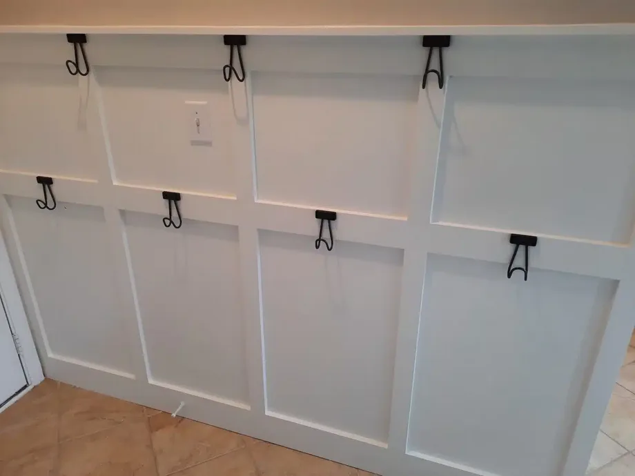 mud room with hangers
