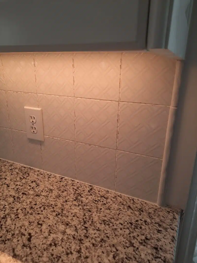 New backsplash added to this kitchen