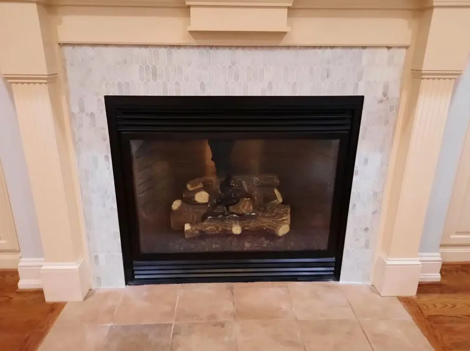 New fire place tile work